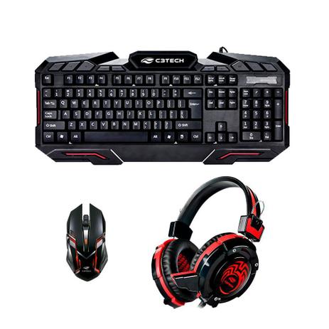 Kit Gamer Teclado Usb Gamer Gk-100bk + Mouse Gamer Usb Gk-100bk + Fone Game Gk-100bk C3tech é boa?