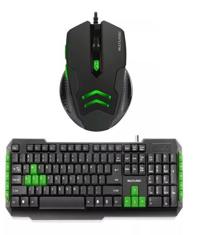 Kit Gamer Verde Mouse Laser 3200 Dpi Mo273 + Teclado Tc201 - Multilaser Menor preço em Kit Gamer Verde Mouse Laser 3200 Dpi Mo273 + Teclado Tc201 - Multilaser
