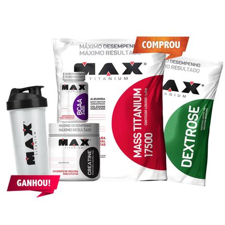 Kit Ganho De Massa Magra Feminino E Masculino - Max Titanium Menor preço em Kit Ganho De Massa Magra Feminino E Masculino - Max Titanium