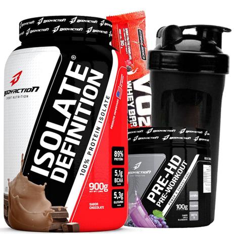 Kit Ganho de Massa Muscular- Whey Protein Isolado 900g Sem Lactose + Pre Treino Pré HD 100g + Shaker - Body action Menor preço em Kit Ganho de Massa Muscular- Whey Protein Isolado 900g Sem Lactose + Pre Treino Pré HD 100g + Shaker - Body action