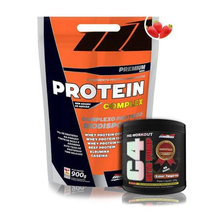 Kit Ganho De Massa Protein Complex Refil + C4 Beta Pump - New millen Menor preço em Kit Ganho De Massa Protein Complex Refil + C4 Beta Pump - New millen