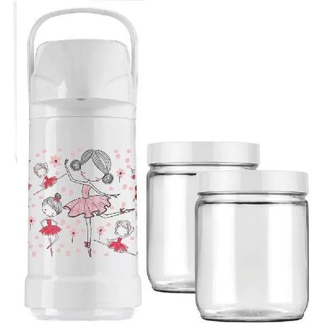 Kit Garrafa Termica 500ML com 2 Potes Bailarina Invicta 101997161849 Menor preço em Kit Garrafa Termica 500ML com 2 Potes Bailarina Invicta 101997161849