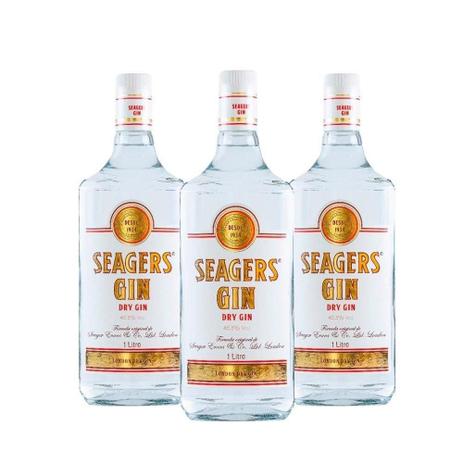 Kit Gin Seagers 980ml - 3 garrafas - Desconhecido Menor preço em Kit Gin Seagers 980ml - 3 garrafas - Desconhecido