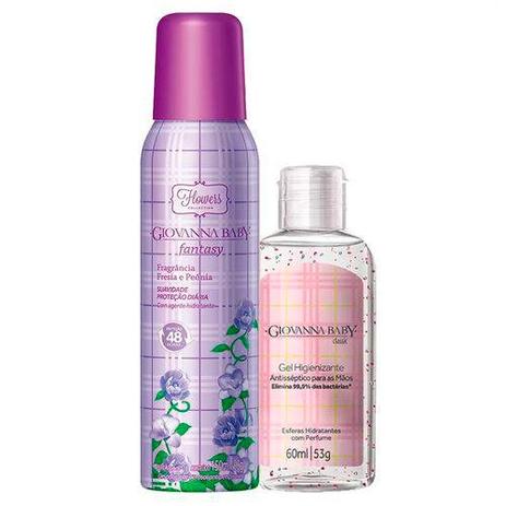 Kit Giovanna Baby Desodorante Aerosol Fantasy 150ml + Gel Antisseptico 60ml Menor preço em Kit Giovanna Baby Desodorante Aerosol Fantasy 150ml + Gel Antisseptico 60ml