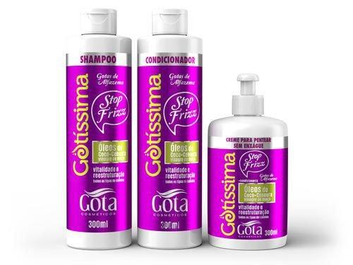 Kit Gota Dourada Gotíssima Stop Frizz (sh+cond+creme) é boa?