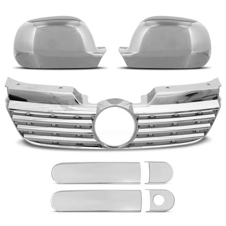 Kit Grade Dianteira Gol G3 2000 a 2002 + Aplique Maçaneta + Retrovisor Cromados 2 Portas - Prime Menor preço em Kit Grade Dianteira Gol G3 2000 a 2002 + Aplique Maçaneta + Retrovisor Cromados 2 Portas - Prime