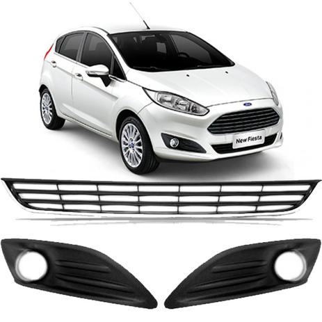 Kit Grade Do Parachoque New Fiesta 2013 2014 2015 2016 Com Furo Aro Cinza - Blawer é boa?