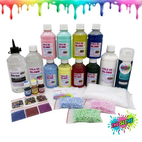 Kit Grande Para Fazer Todo Tipo De Slime - Kit Completo Slime Ine Slime Menor preço em Kit Grande Para Fazer Todo Tipo De Slime - Kit Completo Slime Ine Slime