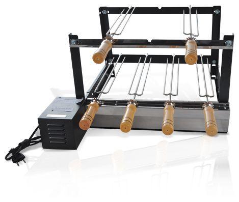 Kit Grill giratório alto para 6 espetos - Aço Inox 430. - Buffalo grill Menor preço em Kit Grill giratório alto para 6 espetos - Aço Inox 430. - Buffalo grill
