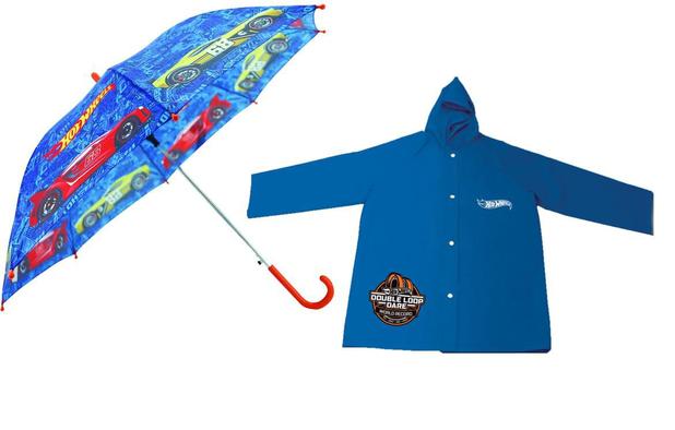 Kit Guarda Chuva Sombrinha HotWheels + Capa de Chuva Taman G - Brizi Menor preço em Kit Guarda Chuva Sombrinha HotWheels + Capa de Chuva Taman G - Brizi