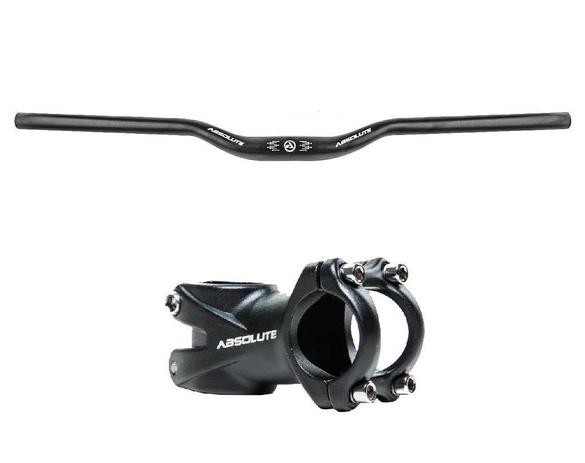 Kit Guidão 720x31.8mm e Mesa Suporte 60mm Bicicleta MTB Alumínio Absolute Menor preço em Kit Guidão 720x31.8mm e Mesa Suporte 60mm Bicicleta MTB Alumínio Absolute