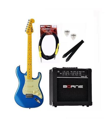 Kit Guitarra Tagima Tg530 Azul LB + Cabo P10 + Brindes Menor preço em Kit Guitarra Tagima Tg530 Azul LB + Cabo P10 + Brindes
