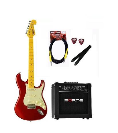 Kit Guitarra Tagima TG530 Vermelho MR + Cabo P10 + Brindes Menor preço em Kit Guitarra Tagima TG530 Vermelho MR + Cabo P10 + Brindes