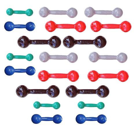 Kit Halter Emborrachado PVC Colorido de 1 a 10kg - Rythmoon Menor preço em Kit Halter Emborrachado PVC Colorido de 1 a 10kg - Rythmoon