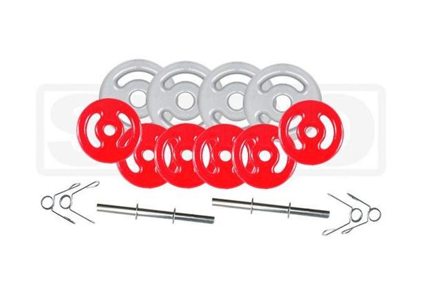 Kit Halteres de Anilhas Emborrachadas e Barras Fitness - 16 Peças - Sepo - Pesos Menor preço em Kit Halteres de Anilhas Emborrachadas e Barras Fitness - 16 Peças - Sepo - Pesos