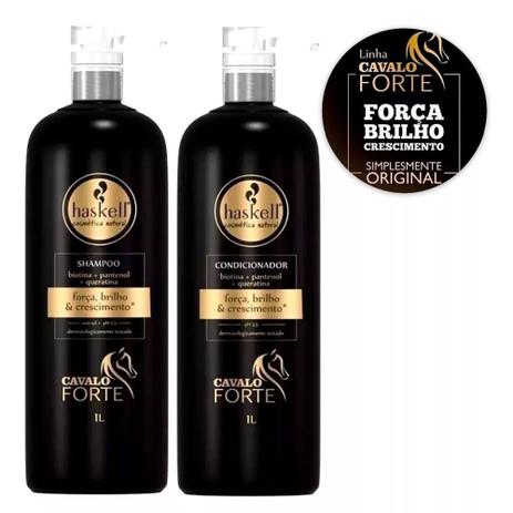 Kit Haskell Cavalo Forte Shampoo 1l + Condicionador 01 Litro Menor preço em Kit Haskell Cavalo Forte Shampoo 1l + Condicionador 01 Litro