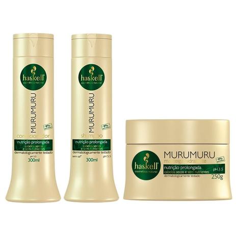 Kit Haskell Murumuru Shampoo 300ml e Condicionador 300ml + Máscara 50g Menor preço em Kit Haskell Murumuru Shampoo 300ml e Condicionador 300ml + Máscara 50g