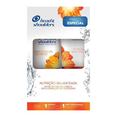 Kit Head & Shoulders Shampoo 200ml + Super Condicionador Anticaspa Nutrição Balanceada 170ml Menor preço em Kit Head & Shoulders Shampoo 200ml + Super Condicionador Anticaspa Nutrição Balanceada 170ml