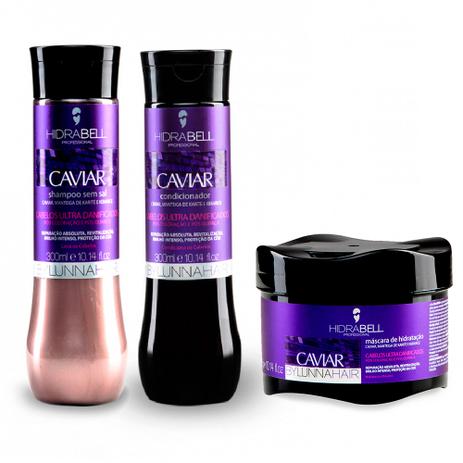 Kit Hidra-Caviar Shampoo Condicionador e Máscara 300ml - Hidrabell Menor preço em Kit Hidra-Caviar Shampoo Condicionador e Máscara 300ml - Hidrabell