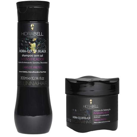 Kit Hidrabell Hidra Color Black Shampoo 300ml + Máscara 300g Menor preço em Kit Hidrabell Hidra Color Black Shampoo 300ml + Máscara 300g