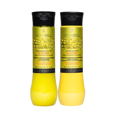 Kit Hidrabell Hidra-Nutri Silicone Shampoo 300ml + Condicionador 300ml Menor preço em Kit Hidrabell Hidra-Nutri Silicone Shampoo 300ml + Condicionador 300ml
