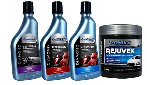 Kit Hidracouro Higicouro Couro Restaurax Rejuvex Plastico - Vonixx Menor preço em Kit Hidracouro Higicouro Couro Restaurax Rejuvex Plastico - Vonixx