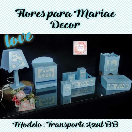 Kit Higiene bebê 8 peças TRANSPORTE AZUL BEBÊ (Pronta Entrega) - Flores para Mariae Menor preço em Kit Higiene bebê 8 peças TRANSPORTE AZUL BEBÊ (Pronta Entrega) - Flores para Mariae