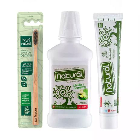 Kit Higiene Bucal Natural com 1 Escova + Pasta Dental e Enxaguante Bucal Natural - Orgânico natural é boa?