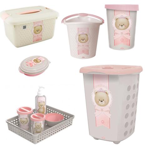 kit higiene e acessórios p/ o quarto do bebe ursa ted plasutil Menor preço em kit higiene e acessórios p/ o quarto do bebe ursa ted plasutil