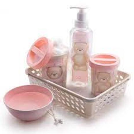 Kit Higiene Ursa Rosa Plasutil - Plasútil Menor preço em Kit Higiene Ursa Rosa Plasutil - Plasútil