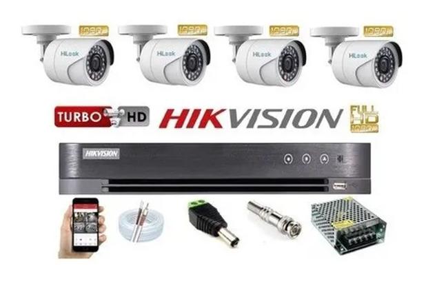 Kit Hikvision 04 Câmeras E Dvr Turbo Full Hd 1080p Sem Hd Menor preço em Kit Hikvision 04 Câmeras E Dvr Turbo Full Hd 1080p Sem Hd