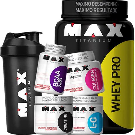 Kit Hipertrofia E Definição Muscular Max Titanium Menor preço em Kit Hipertrofia E Definição Muscular Max Titanium