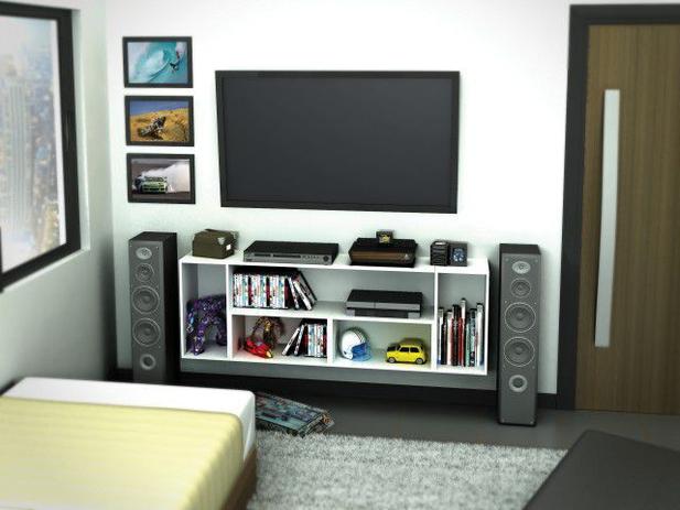 KIT HOME N20 KIT FORMADO POR - 4 nichos de 30x60cm, 1 prateleira de 30x120cm com suport - Multivisao Menor preço em KIT HOME N20 KIT FORMADO POR - 4 nichos de 30x60cm, 1 prateleira de 30x120cm com suport - Multivisao