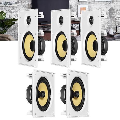 Kit Home Theater 5.0 JBL Caixa de Embutir CI8R + CI8S Residencial Gesso Menor preço em Kit Home Theater 5.0 JBL Caixa de Embutir CI8R + CI8S Residencial Gesso