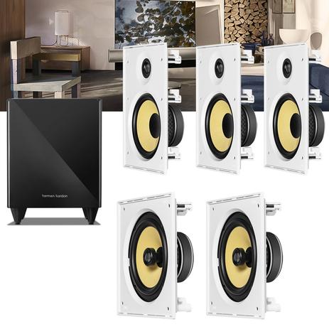 Kit Home Theater 5.1 JBL Caixa de Embutir CI8R + CI8S + Sub 210 Residencial Gesso é boa?