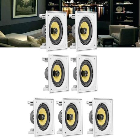 Kit Home Theater 7.0 JBL Caixa de Embutir CI6S Residencial Gesso Menor preço em Kit Home Theater 7.0 JBL Caixa de Embutir CI6S Residencial Gesso
