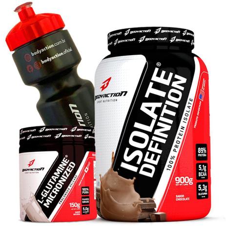Kit Homem Mulher Whey Isolado Isolate Definition 900g Glutamina 150g Squeeze Garrafinha wey way - Body action Menor preço em Kit Homem Mulher Whey Isolado Isolate Definition 900g Glutamina 150g Squeeze Garrafinha wey way - Body action