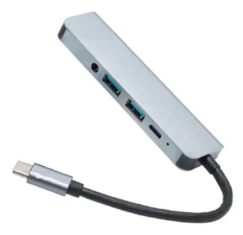 Kit Hub Adaptador 5 Em 1 Notebook Tipo C Hdmi 4k Usb 3.0 P3 Fone - New Menor preço em Kit Hub Adaptador 5 Em 1 Notebook Tipo C Hdmi 4k Usb 3.0 P3 Fone - New