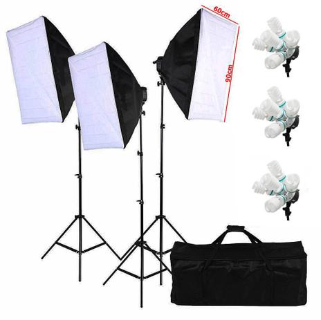 Kit Iluminação Estudio Softbox 60x90 Soquete 15 lampadas e27 - Oem Menor preço em Kit Iluminação Estudio Softbox 60x90 Soquete 15 lampadas e27 - Oem