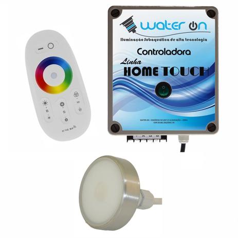 Kit Iluminação Piscina 1 Refletor 12w Led RGB + Central Comando Touch - Water ON Menor preço em Kit Iluminação Piscina 1 Refletor 12w Led RGB + Central Comando Touch - Water ON