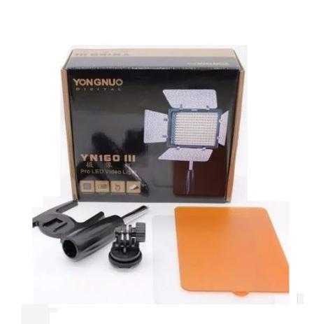 Kit Iluminador Led 160 III Com Carregador e Bateria Np-F970 - Yongnuo Menor preço em Kit Iluminador Led 160 III Com Carregador e Bateria Np-F970 - Yongnuo