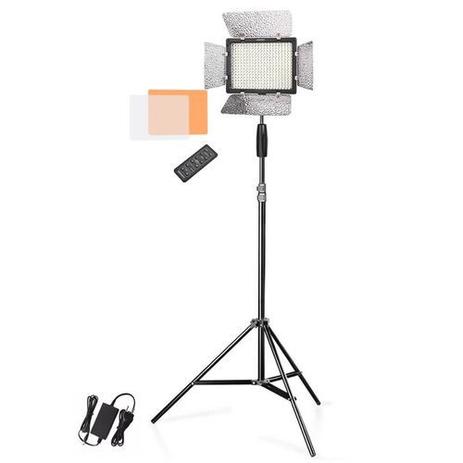 Kit Iluminador Led Yongnuo Yn-300 III + Fonte + Tripé 2m Menor preço em Kit Iluminador Led Yongnuo Yn-300 III + Fonte + Tripé 2m
