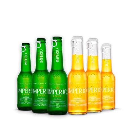 Kit Império 3x Cervejas Imperio Gold Puro Malte 210ml e 3x Cerveja Imperio Lager Puro Malte 275ml - Cervejaria cidade imperial Menor preço em Kit Império 3x Cervejas Imperio Gold Puro Malte 210ml e 3x Cerveja Imperio Lager Puro Malte 275ml - Cervejaria cidade imperial