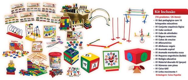 Kit Inclusão Com 16 Produtos Diversos Com 26 Itens - Editora fundamental Menor preço em Kit Inclusão Com 16 Produtos Diversos Com 26 Itens - Editora fundamental