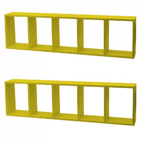 Kit Infantil 2 Nichos Cubo com 4 Prateleiras Alki Kit Cubos Baby Siena Móveis Amarelo Menor preço em Kit Infantil 2 Nichos Cubo com 4 Prateleiras Alki Kit Cubos Baby Siena Móveis Amarelo