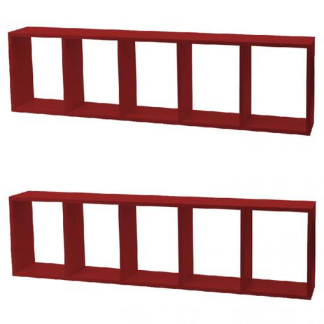 Kit Infantil 2 Nichos Cubo com 4 Prateleiras Alki Kit Cubos Baby Siena Móveis Vermelho Menor preço em Kit Infantil 2 Nichos Cubo com 4 Prateleiras Alki Kit Cubos Baby Siena Móveis Vermelho