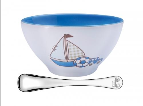 Kit Infantil 2 Peças LE PETIT Azul - Tramontina Menor preço em Kit Infantil 2 Peças LE PETIT Azul - Tramontina