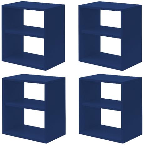 Kit Infantil 4 Nichos Cubo com Prateleira Lema Kit Cubos Baby Siena Móveis Azul Menor preço em Kit Infantil 4 Nichos Cubo com Prateleira Lema Kit Cubos Baby Siena Móveis Azul