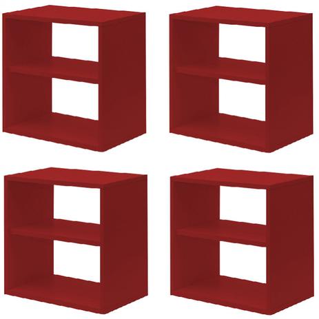Kit Infantil 4 Nichos Cubo com Prateleira Lema Kit Cubos Baby Siena Móveis Vermelho Menor preço em Kit Infantil 4 Nichos Cubo com Prateleira Lema Kit Cubos Baby Siena Móveis Vermelho