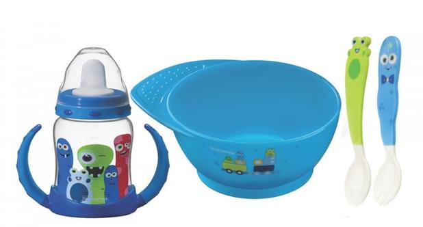 Kit Infantil 4 Peças Monsterbaby Tramontina 23799197 Menor preço em Kit Infantil 4 Peças Monsterbaby Tramontina 23799197